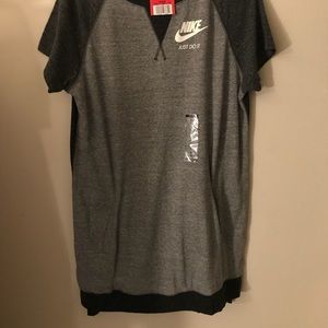L Grey Nike T-shirt Dress NWT